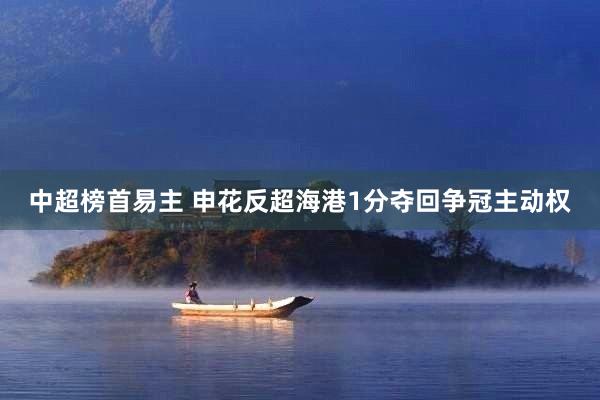 中超榜首易主 申花反超海港1分夺回争冠主动权