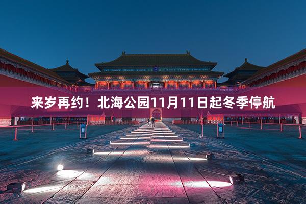 来岁再约！北海公园11月11日起冬季停航