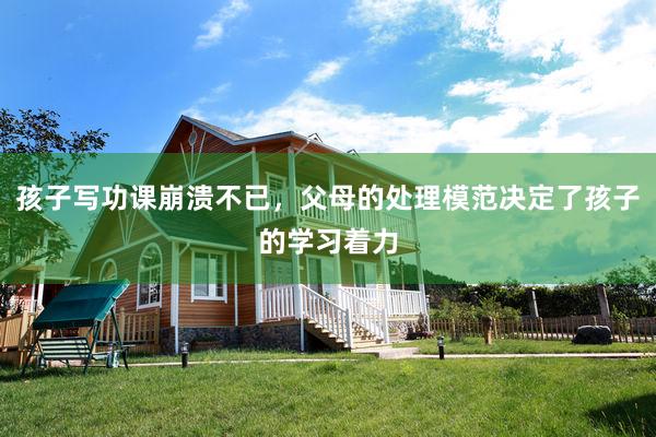 孩子写功课崩溃不已,父母的处理模范决定了孩子的学习着力